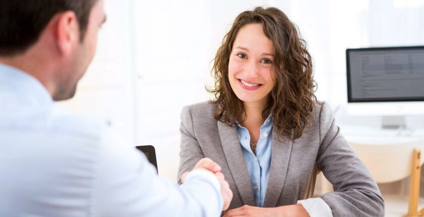 Kandidatin im Vorstellungsgespräch Agrarbranche